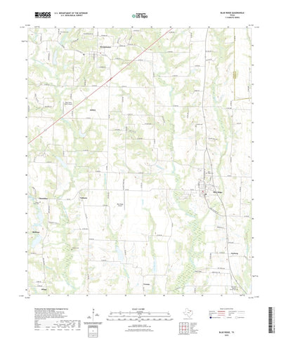 United States Geological Survey Blue Ridge, TX (2022, 24000-Scale) digital map