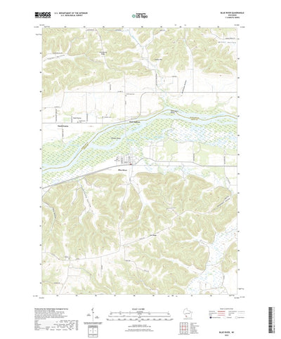 United States Geological Survey Blue River, WI (2022, 24000-Scale) digital map