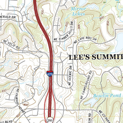 United States Geological Survey Blue Springs, MO (2021, 24000-Scale) digital map