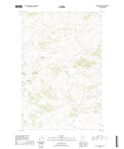 United States Geological Survey Blue Stone Peak, MT (2020, 24000-Scale) digital map