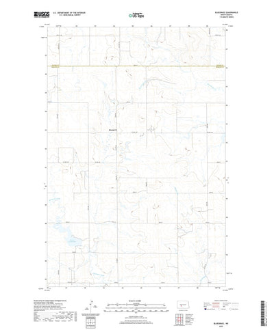 United States Geological Survey Bluegrass, ND (2020, 24000-Scale) digital map