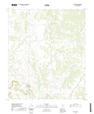 United States Geological Survey Bluff Creek, TX (2022, 24000-Scale) digital map