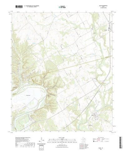 United States Geological Survey Blum, TX (2022, 24000-Scale) digital map