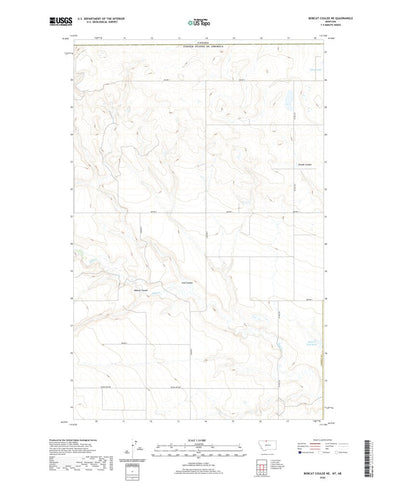 United States Geological Survey Bobcat Coulee NE, MT (2020, 24000-Scale) digital map