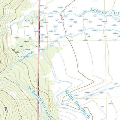 United States Geological Survey Boettcher Lake, CO (2022, 24000-Scale) digital map
