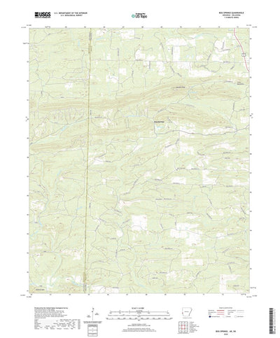 United States Geological Survey Bog Springs, AR (2020, 24000-Scale) digital map