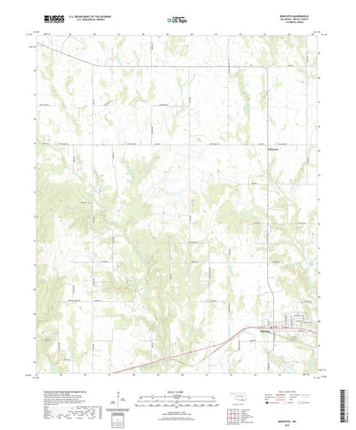 United States Geological Survey Bokchito, OK (2022, 24000-Scale) digital map