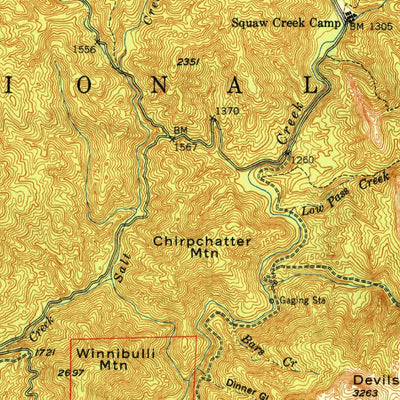 United States Geological Survey Bollibokka Mountain, CA (1949, 62500-Scale) digital map