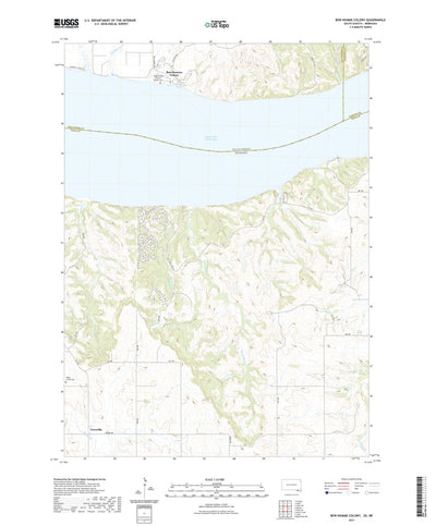 United States Geological Survey Bon Homme Colony, SD (2021, 24000-Scale) digital map