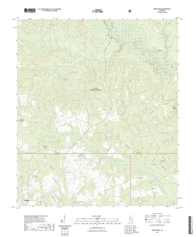 United States Geological Survey Bond Pond, MS (2021, 24000-Scale) digital map