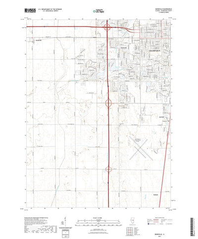 United States Geological Survey Bondville, IL (2021, 24000-Scale) digital map
