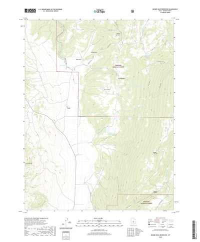 United States Geological Survey Boobe Hole Reservoir, UT (2020, 24000-Scale) digital map