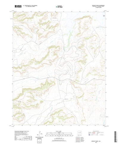 United States Geological Survey Bookout Ranch, NM (2020, 24000-Scale) digital map