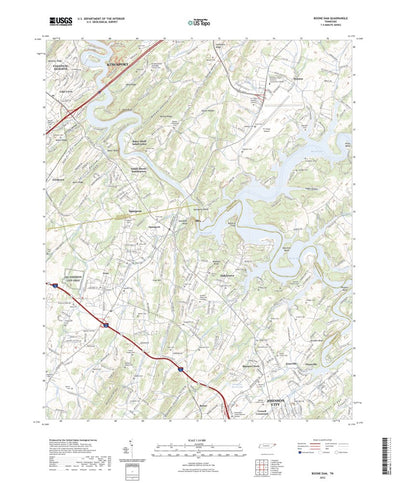 United States Geological Survey Boone Dam, TN (2022, 24000-Scale) digital map