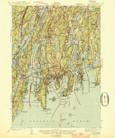 United States Geological Survey Boothbay, ME (1944, 62500-Scale) digital map
