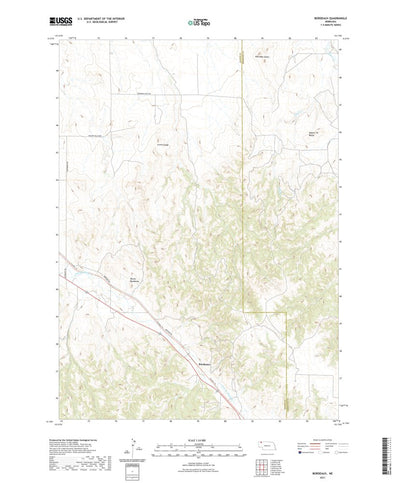 United States Geological Survey Bordeaux, NE (2021, 24000-Scale) digital map