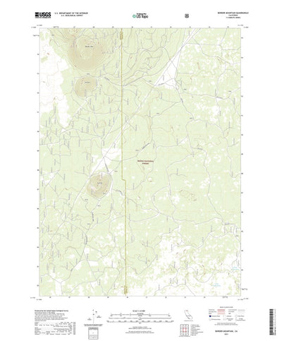 United States Geological Survey Border Mountain, CA (2021, 24000-Scale) digital map