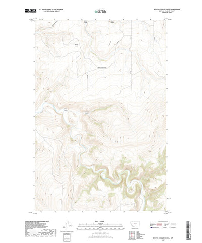 United States Geological Survey Boston Coulee School, MT (2020, 24000-Scale) digital map