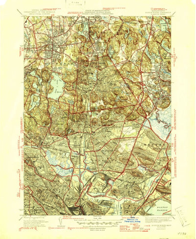 United States Geological Survey Boston North, MA (1946, 31680-Scale) digital map