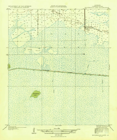 United States Geological Survey Boudreaux Lake, LA (1935, 31680-Scale) digital map