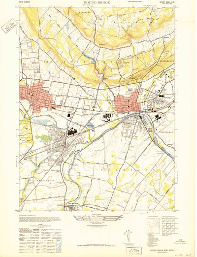 United States Geological Survey Bound Brook, NJ (1947, 24000-Scale) digital map