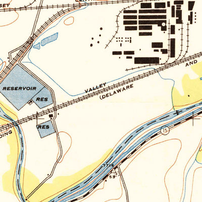 United States Geological Survey Bound Brook, NJ (1947, 24000-Scale) digital map