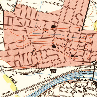 United States Geological Survey Bound Brook, NJ (1947, 24000-Scale) digital map