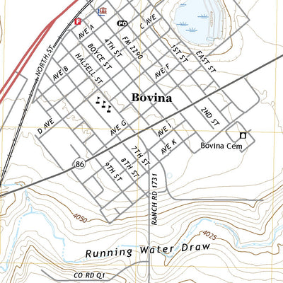 United States Geological Survey Bovina, TX (2022, 24000-Scale) digital map