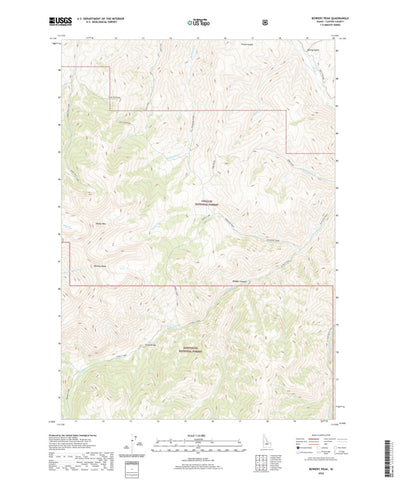 United States Geological Survey Bowery Peak, ID (2020, 24000-Scale) digital map