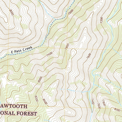 United States Geological Survey Bowery Peak, ID (2020, 24000-Scale) digital map