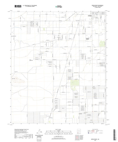 United States Geological Survey Bowlin Ranch, NM (2020, 24000-Scale) digital map