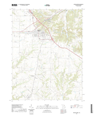 United States Geological Survey Bowling Green, MO (2021, 24000-Scale) digital map