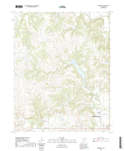 United States Geological Survey Bowring SE, OK (2022, 24000-Scale) digital map
