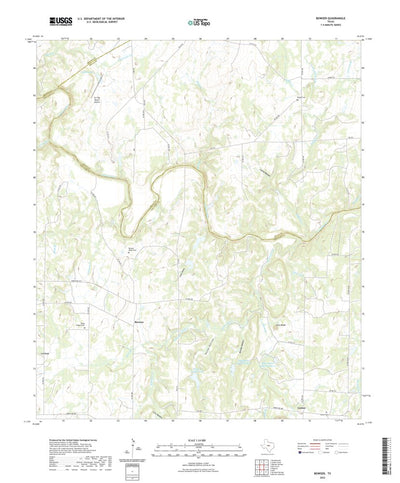 United States Geological Survey Bowser, TX (2022, 24000-Scale) digital map