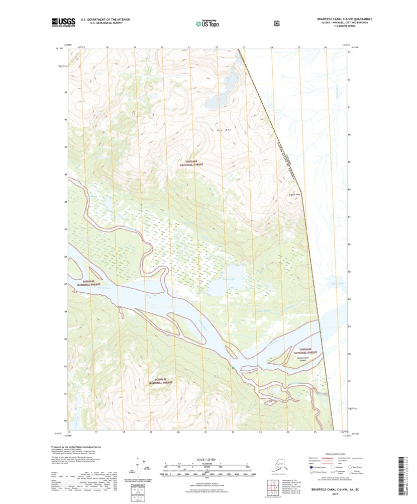 Bradfield Canal C-6 NW, AK (2021, 25000-Scale) Map by United States ...