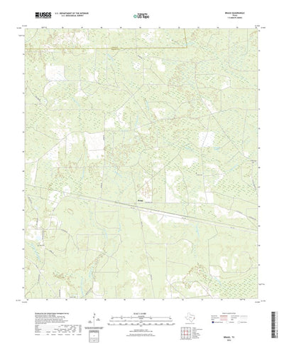 United States Geological Survey Bragg, TX (2022, 24000-Scale) digital map