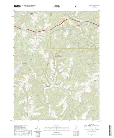 United States Geological Survey Branchville, IN (2022, 24000-Scale) digital map