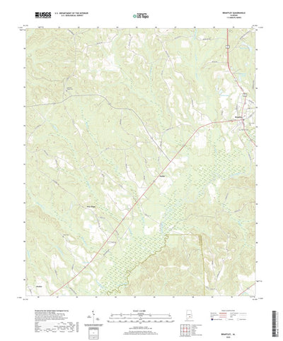 United States Geological Survey Brantley, AL (2020, 24000-Scale) digital map