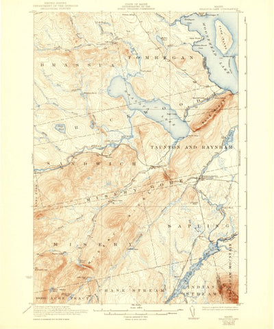 United States Geological Survey Brassua Lake, ME (1923, 62500-Scale) digital map