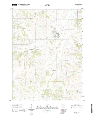United States Geological Survey Braymer, MO (2021, 24000-Scale) digital map