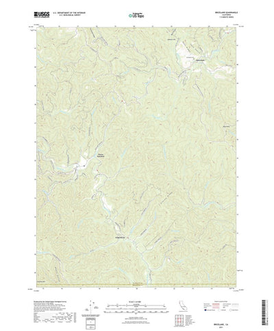 United States Geological Survey Briceland, CA (2021, 24000-Scale) digital map