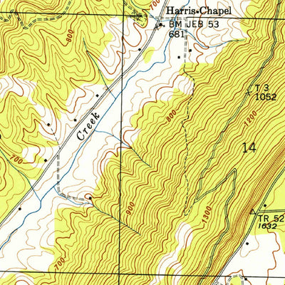 United States Geological Survey Bridgeport, AL-TN (1945, 24000-Scale) digital map