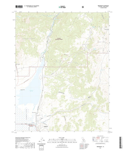 United States Geological Survey Bridgeport, CA (2021, 24000-Scale) digital map