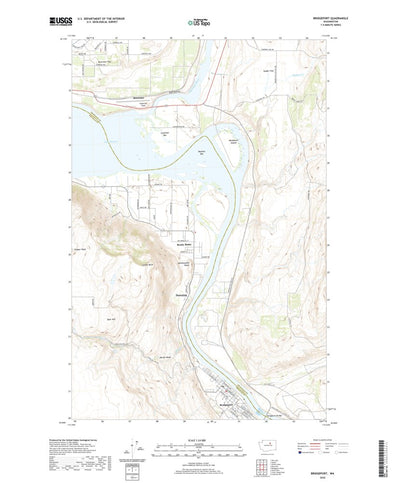 United States Geological Survey Bridgeport, WA (2020, 24000-Scale) digital map