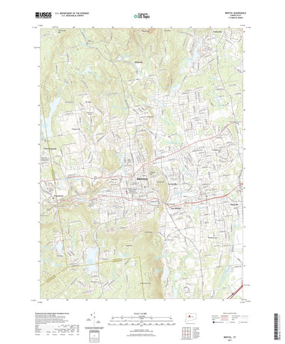 United States Geological Survey Bristol, CT (2021, 24000-Scale) digital map