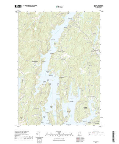 United States Geological Survey Bristol, ME (2021, 24000-Scale) digital map