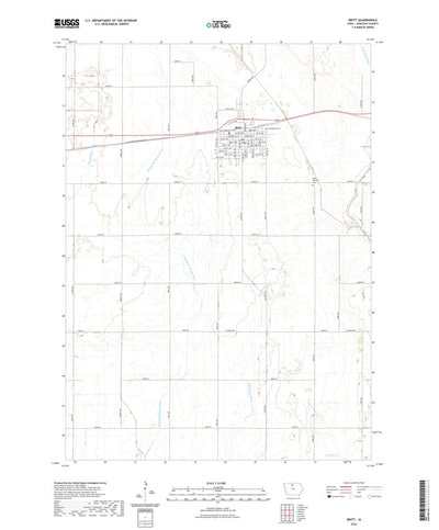 United States Geological Survey Britt, IA (2022, 24000-Scale) digital map