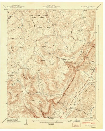 United States Geological Survey Brockdell, TN (1947, 24000-Scale) digital map