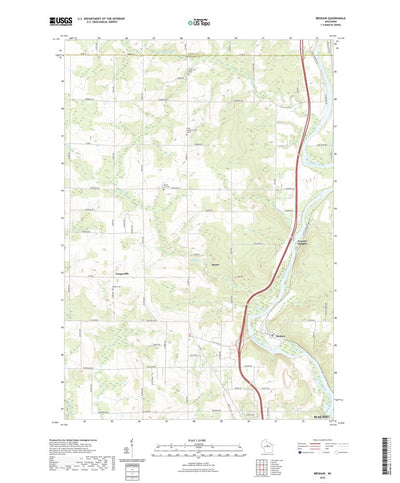United States Geological Survey Brokaw, WI (2022, 24000-Scale) digital map