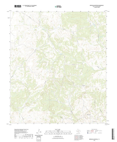 United States Geological Survey Brokeleg Mountain, TX (2022, 24000-Scale) digital map